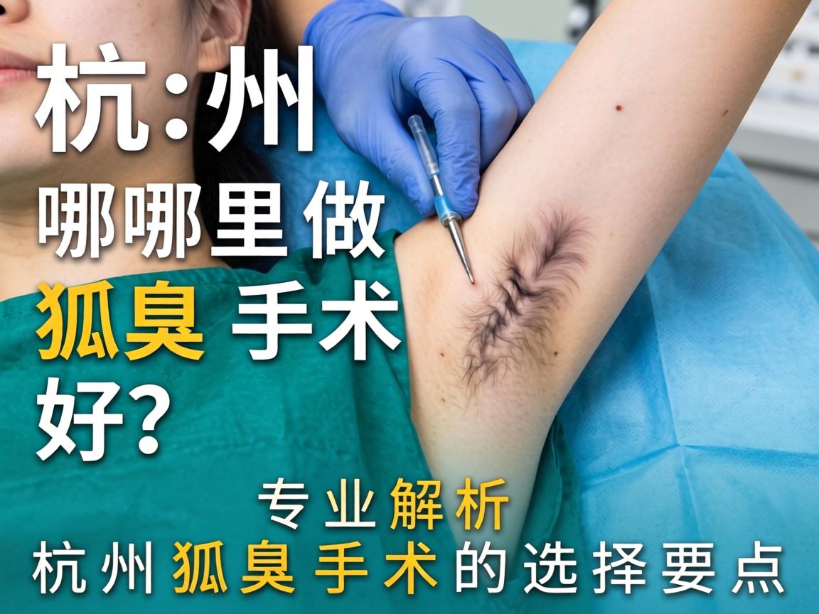 杭州哪里做狐臭手术好？专业解析杭州狐臭手术的选择要点
