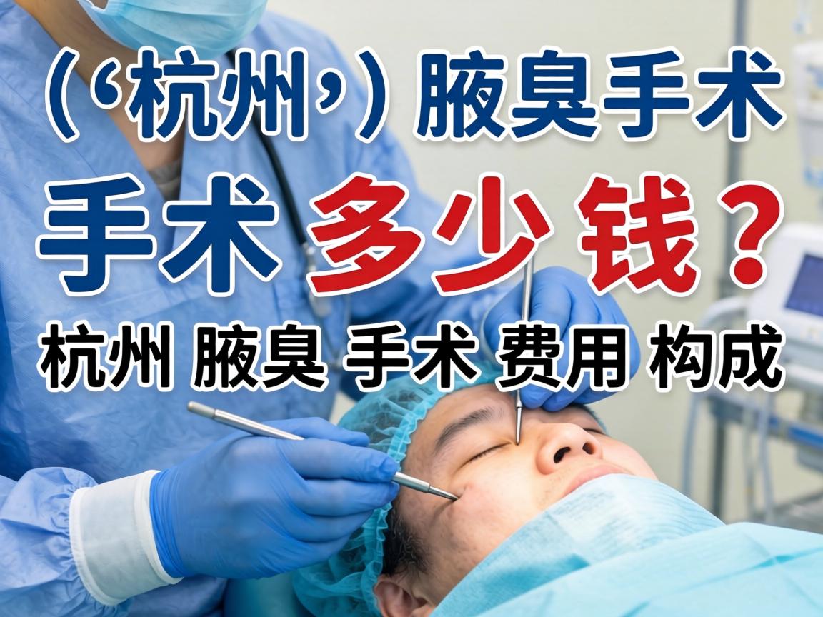 杭州腋臭手术多少钱？详解杭州腋臭手术费用构成