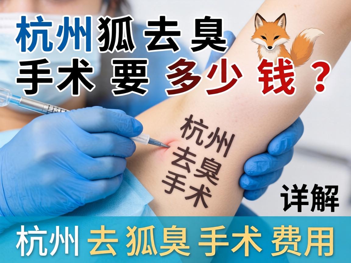 杭州去狐臭手术要多少钱？详解杭州去狐臭手术费用