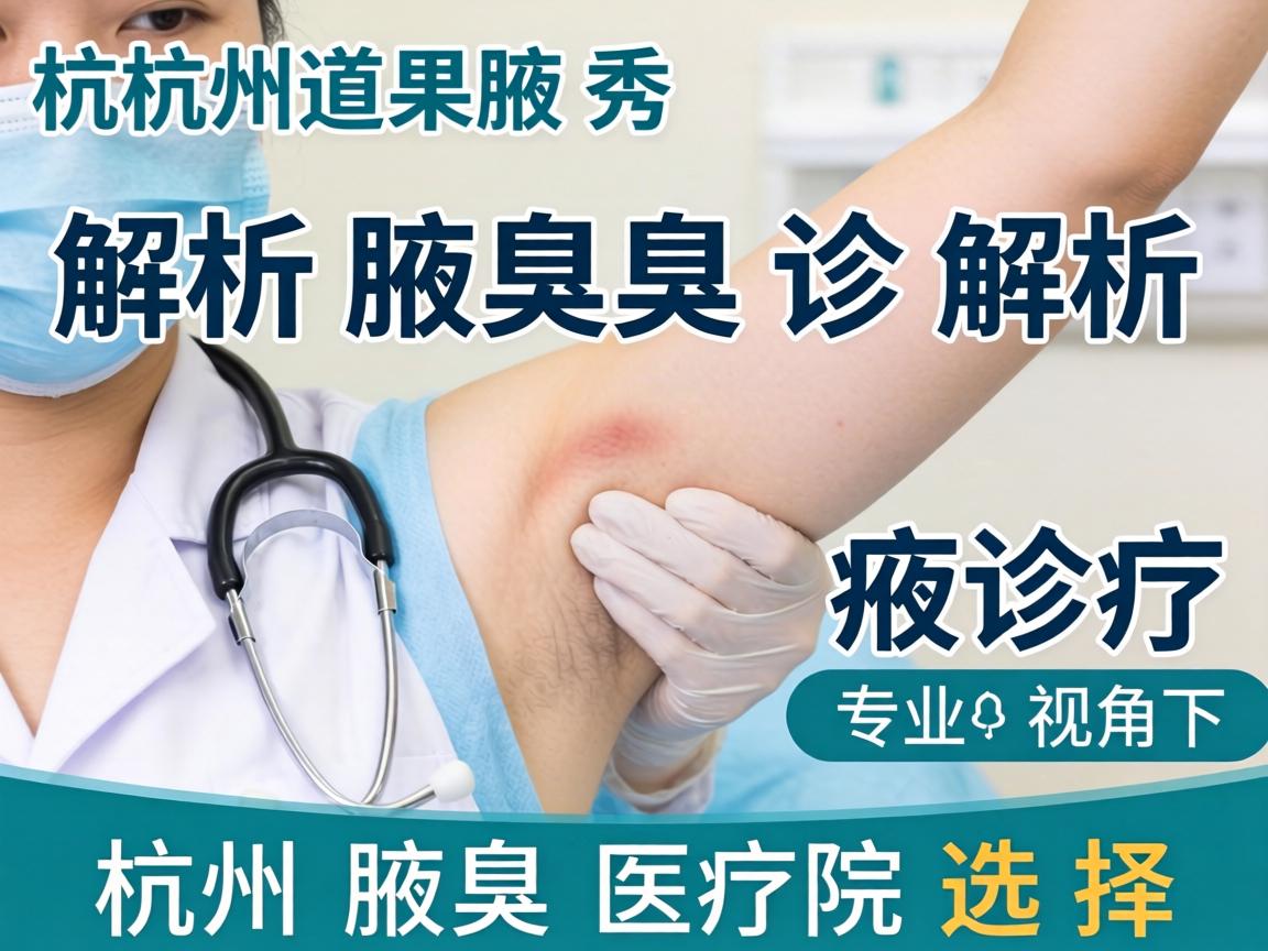 杭州腋秀解析腋臭诊疗，专业视角下的杭州腋臭医院选择