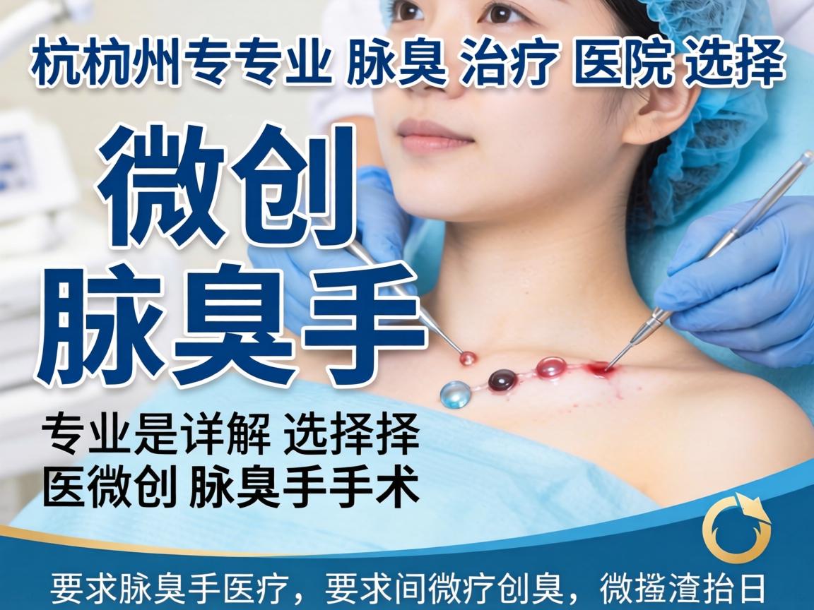 杭州专业腋臭治疗医院选择，详解微创腋臭手术