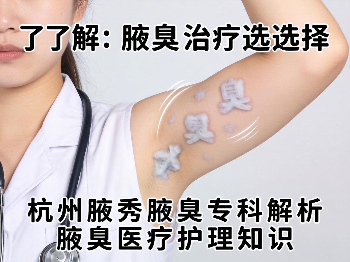 了解腋臭治疗选择，杭州腋秀腋臭专科解析腋臭医疗护理知识