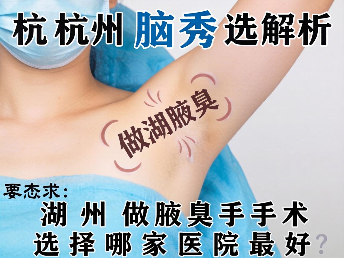杭州腋秀解析，湖州做腋臭手术，选择哪家医院最好？