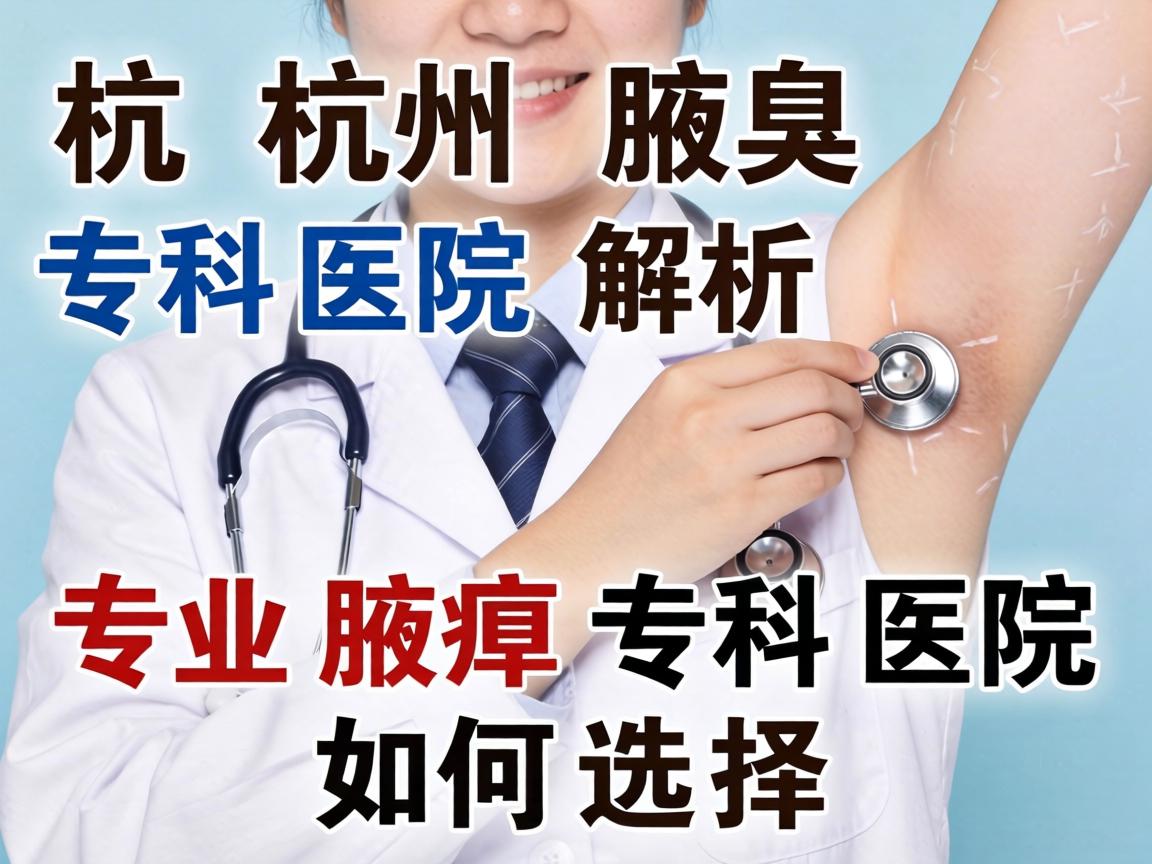 杭州腋臭专科医院解析，专业腋臭专科医院如何选择
