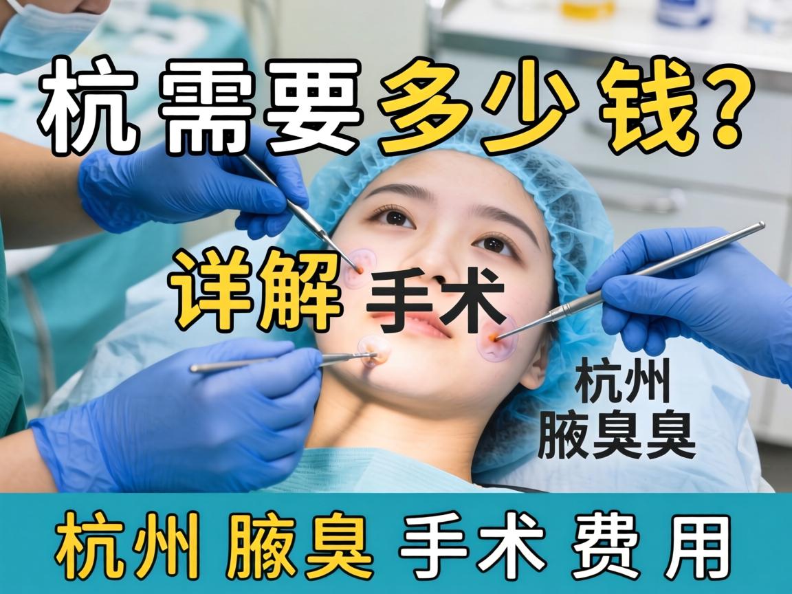 杭州腋臭手术需要多少钱？详解杭州腋臭手术费用