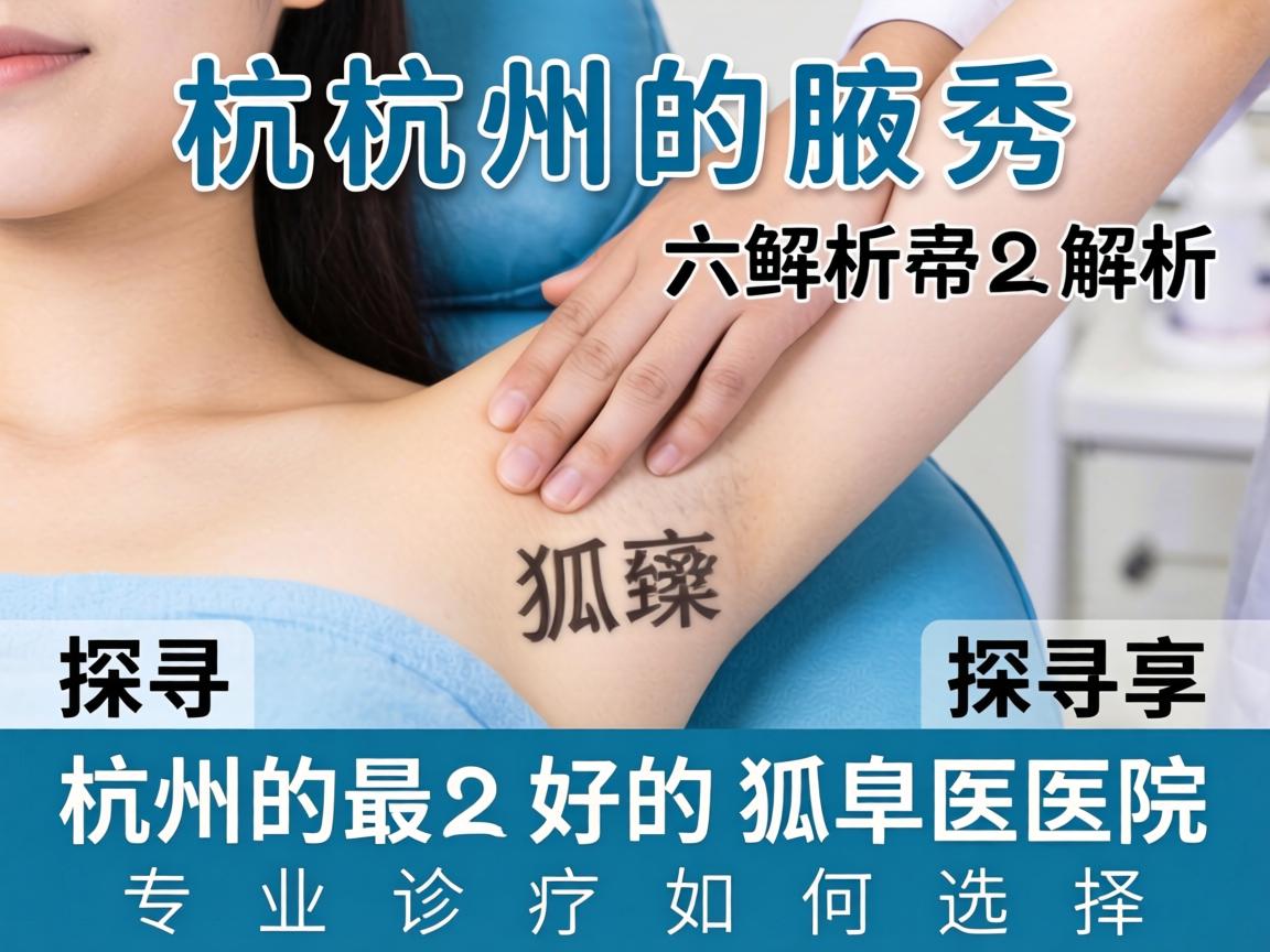 杭州腋秀解析，探寻杭州最好的狐臭医院，专业诊疗如何选择