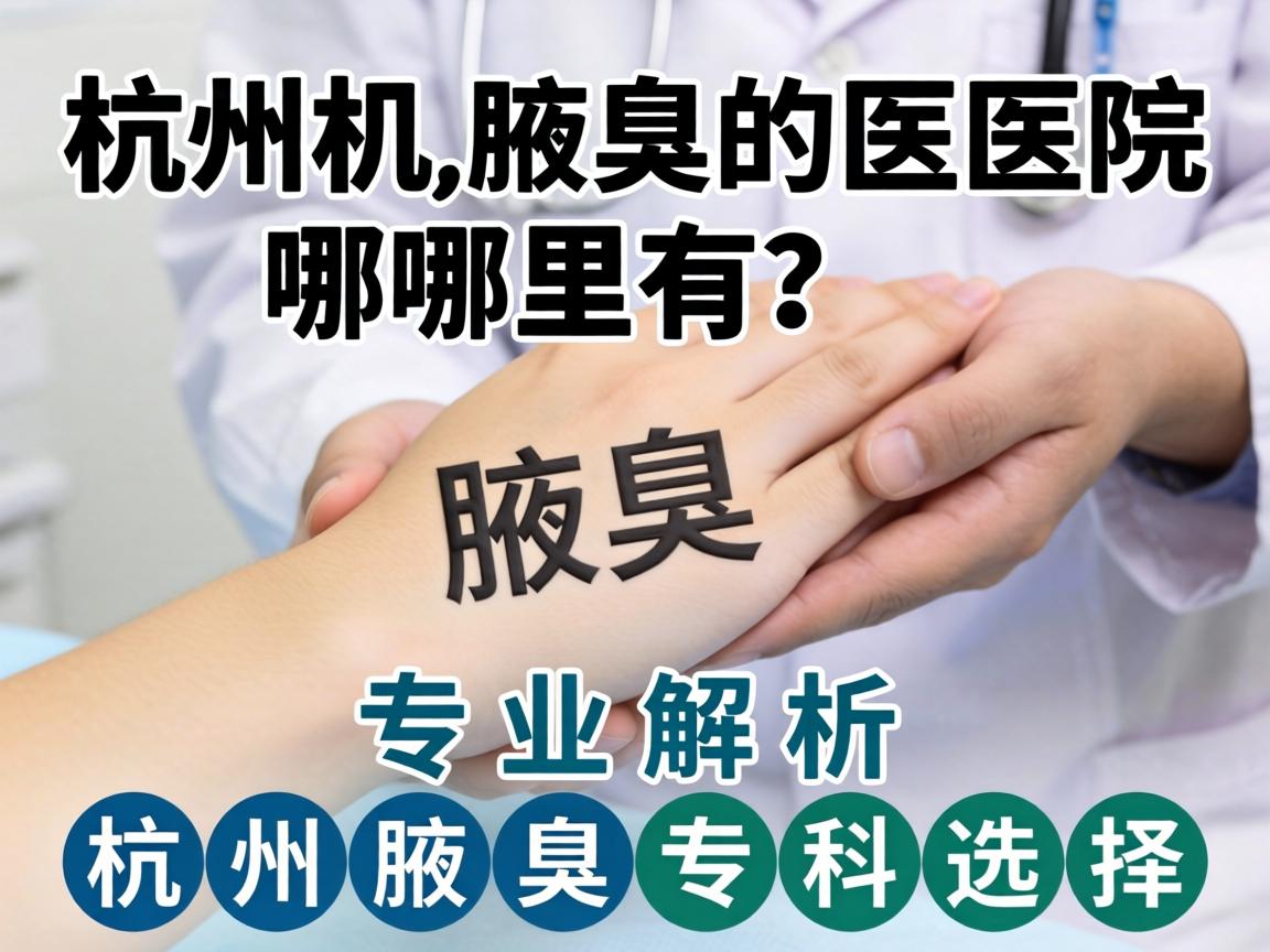 杭州腋臭医院哪里有？专业解析杭州腋臭专科选择