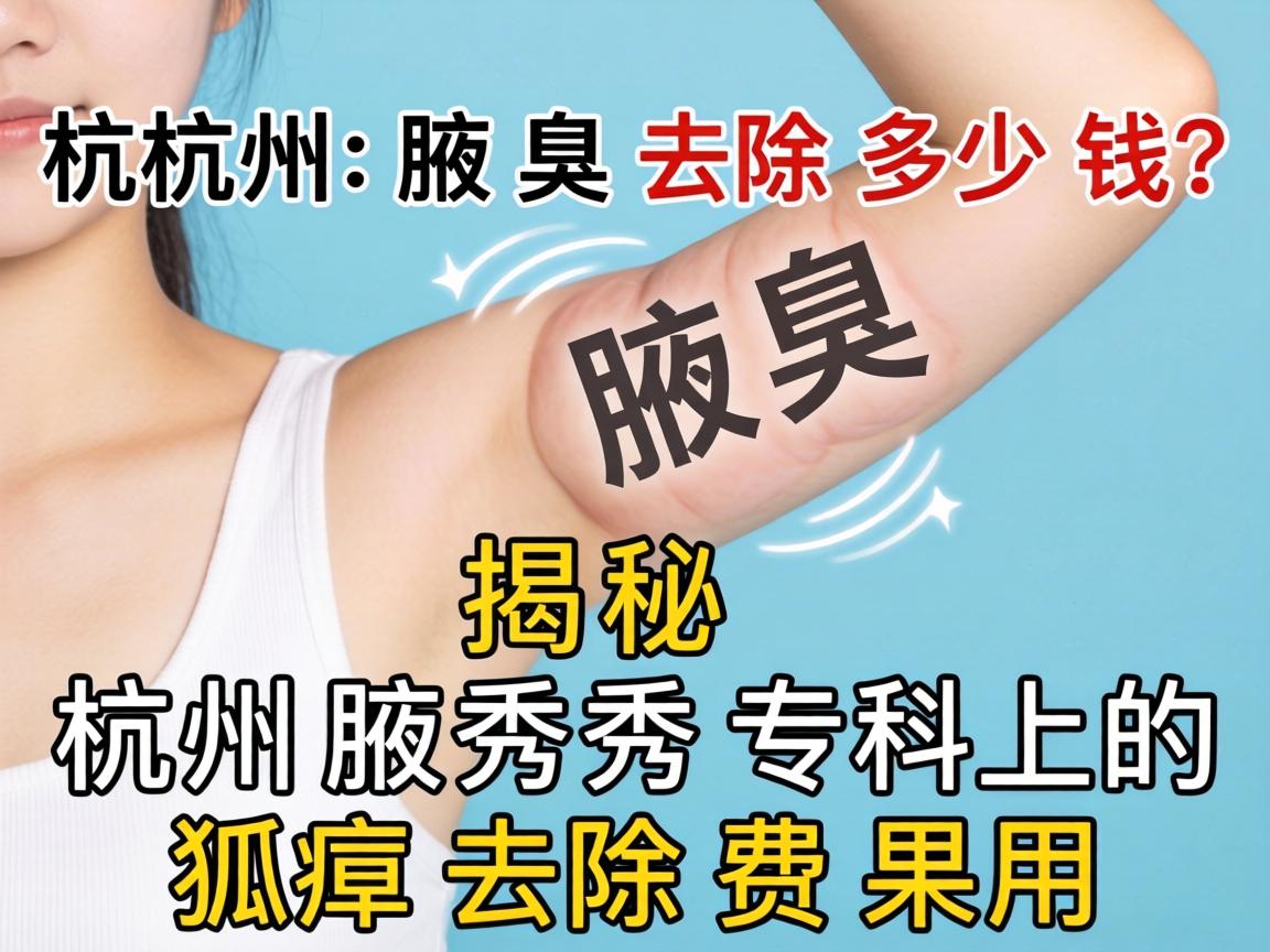 杭州腋臭去除多少钱？揭秘杭州腋秀专科的狐臭去除费用