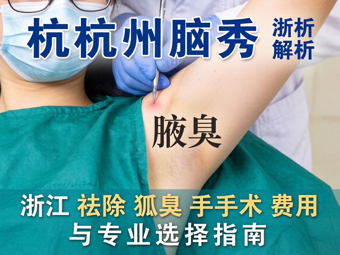 杭州腋秀解析，浙江祛除狐臭手术费用与专业选择指南