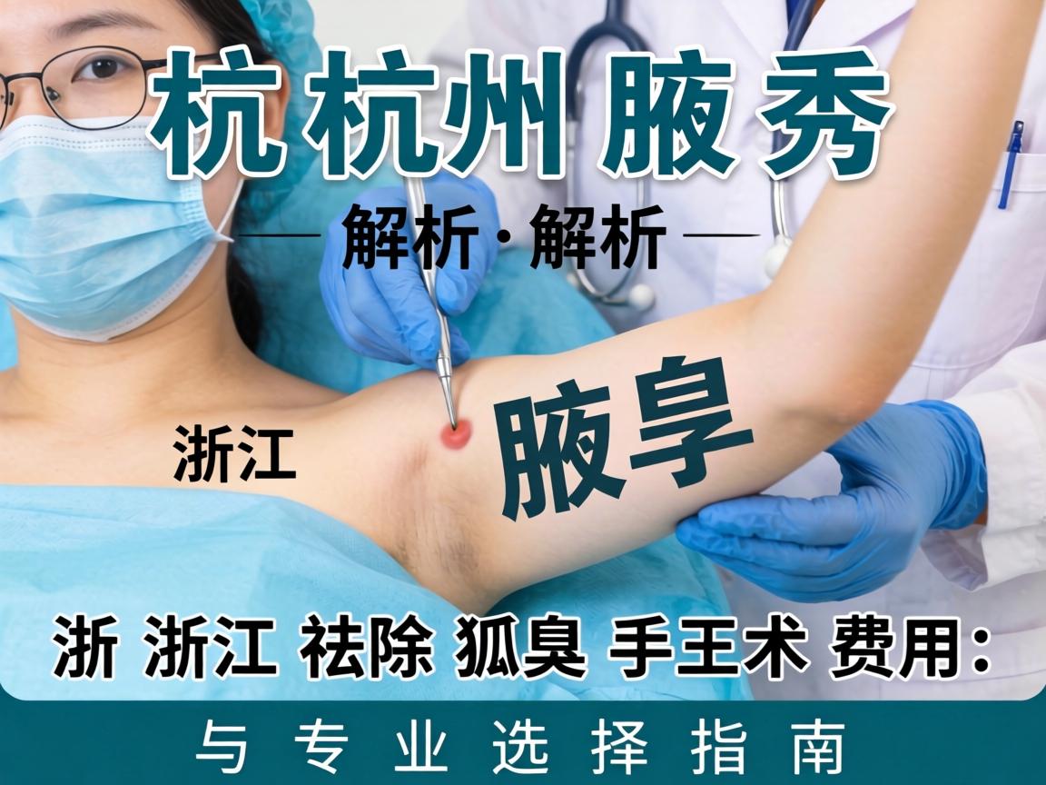 杭州腋秀解析，浙江祛除狐臭手术费用与专业选择指南