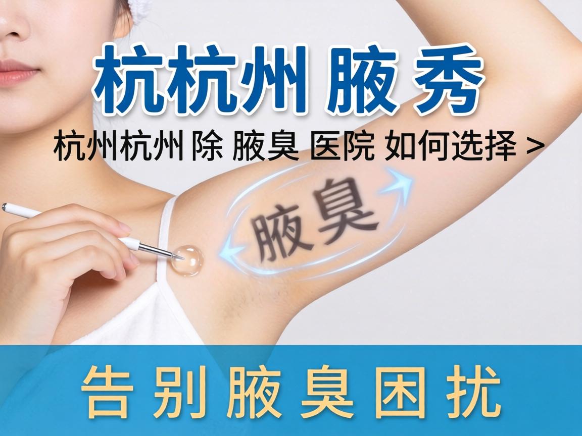 杭州腋秀解析，杭州除腋臭医院如何选择，告别腋臭困扰