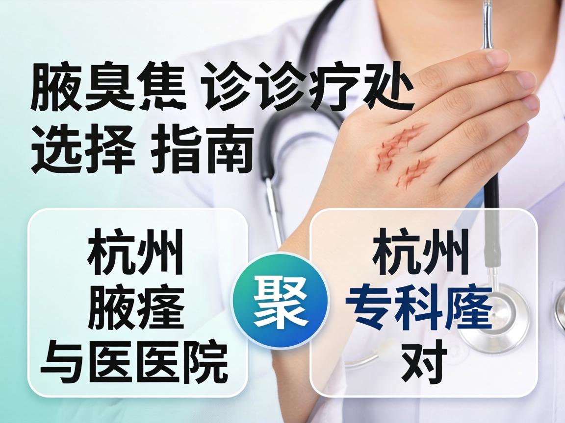腋臭诊疗选择指南，聚焦杭州腋臭专科与医院对比
