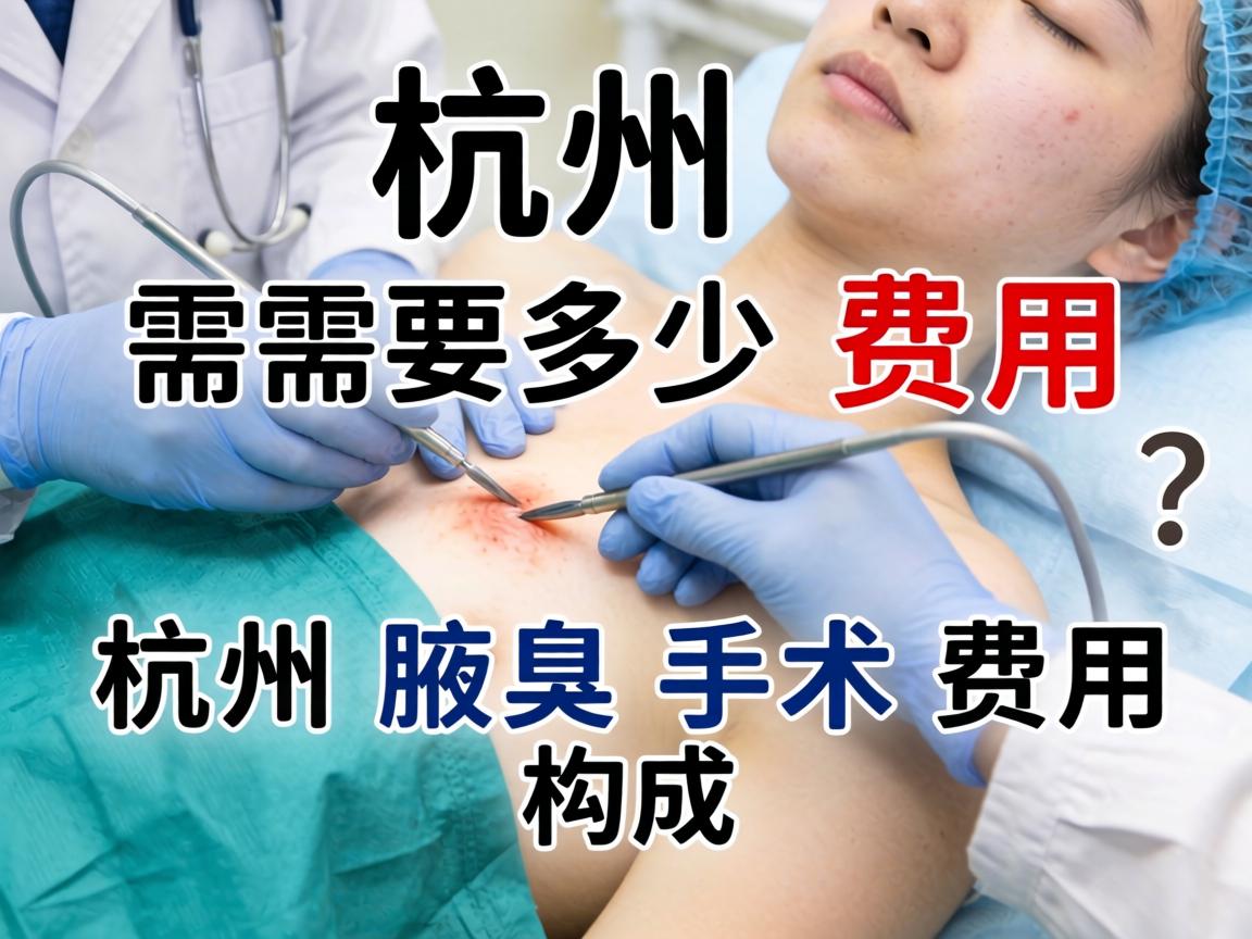 杭州腋臭手术需要多少费用？详解杭州腋臭手术费用构成