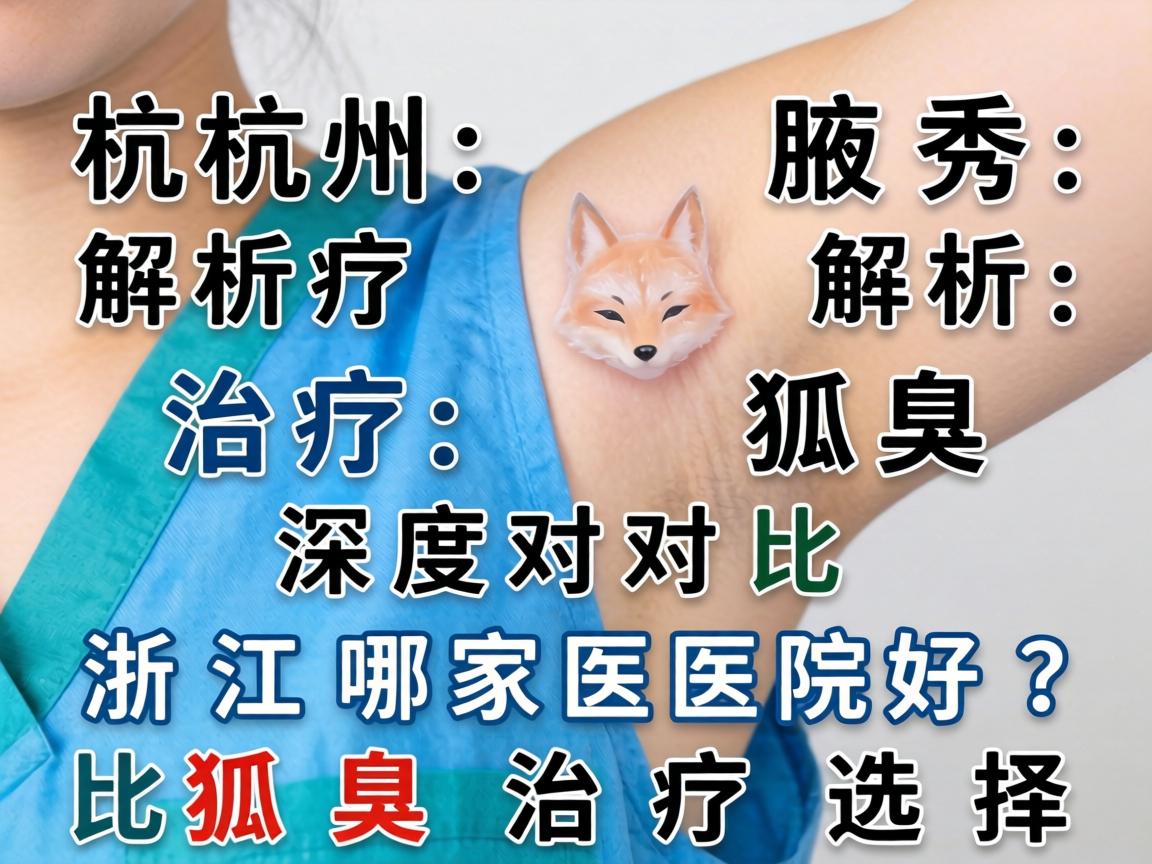杭州腋秀解析，治疗狐臭浙江哪家医院好？深度对比狐臭治疗选择
