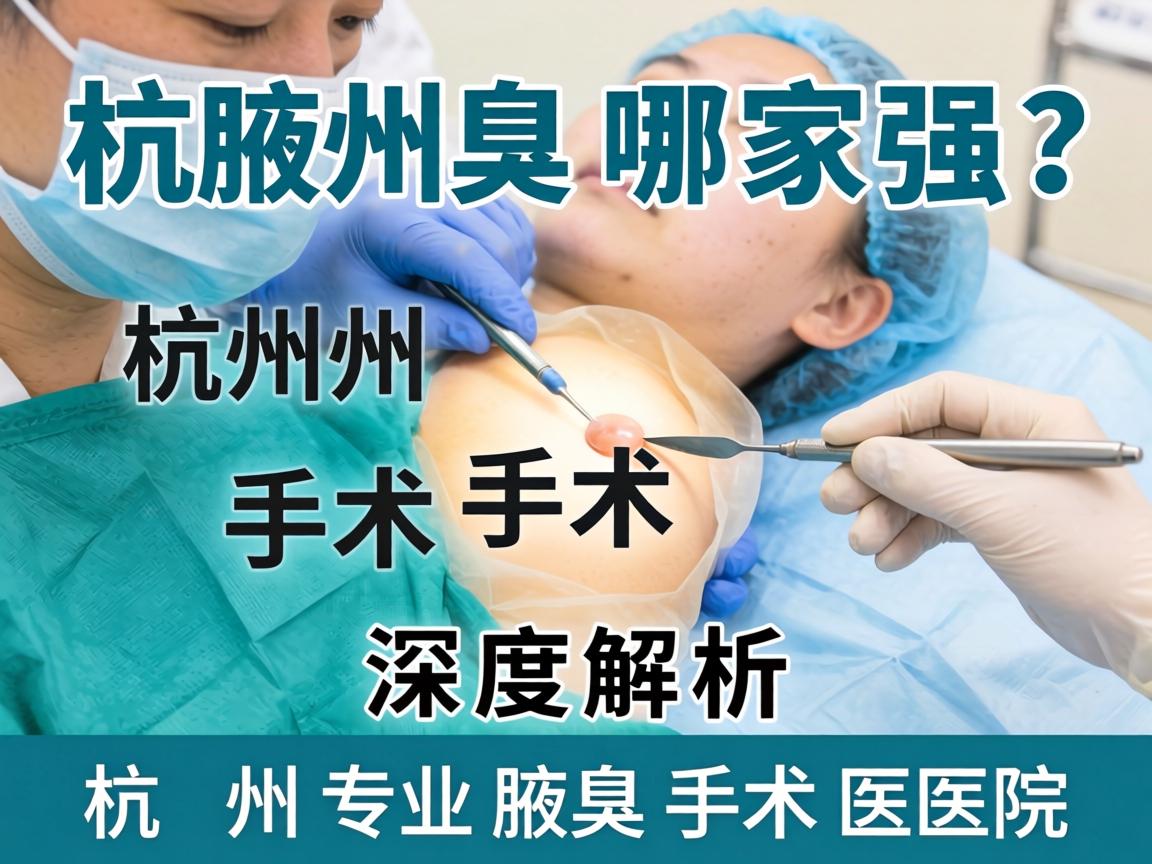 杭州腋臭手术哪家强？深度解析杭州专业腋臭手术医院