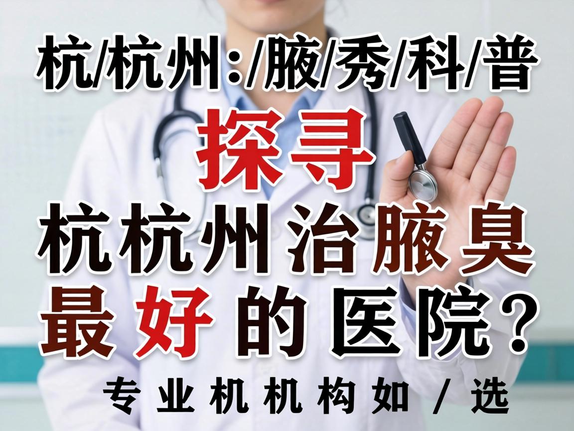 杭州腋秀科普，探寻杭州治腋臭最好的医院，专业机构如何选