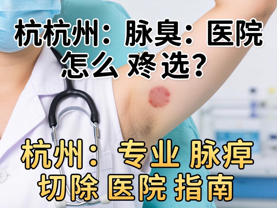 杭州腋臭医院怎么选？杭州专业腋臭切除医院指南