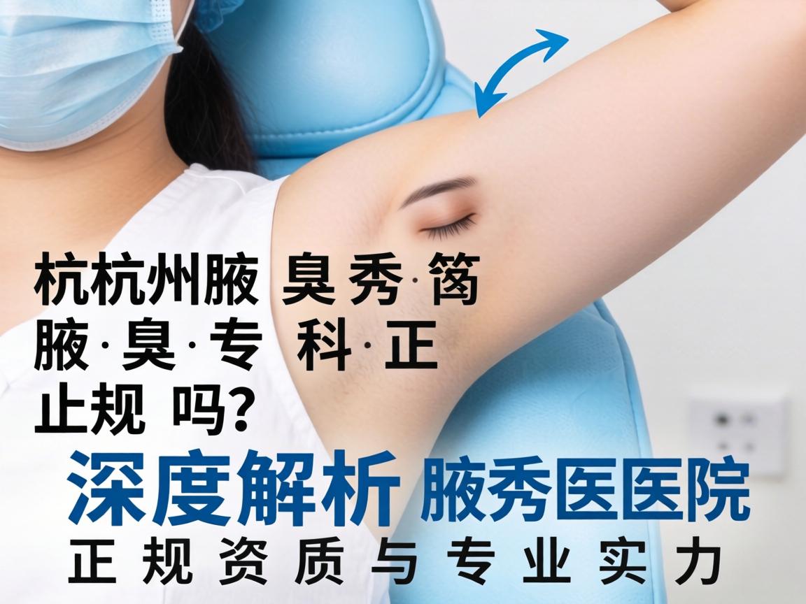 杭州腋秀腋臭专科正规吗？深度解析腋秀医院正规资质与专业实力