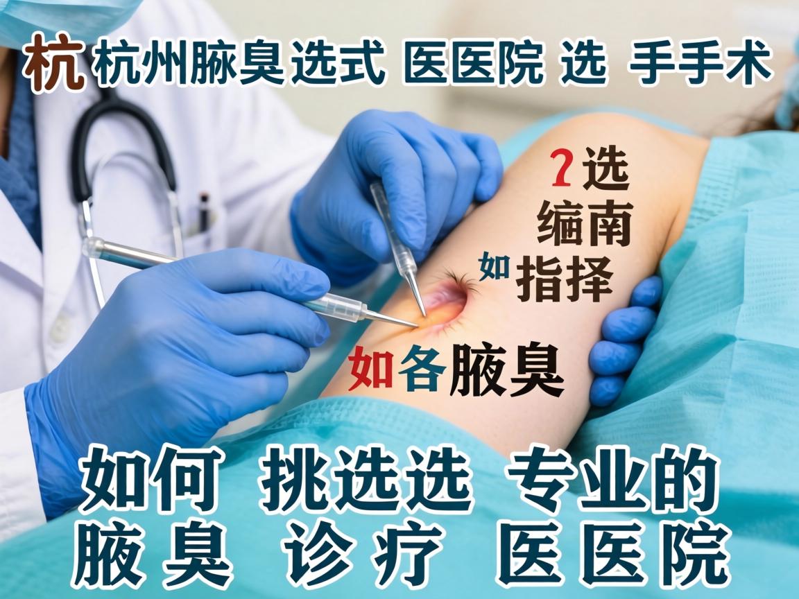 杭州腋臭手术医院选择指南，如何挑选专业的腋臭诊疗医院