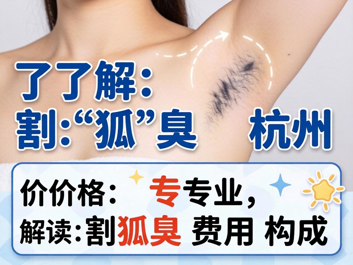 了解杭州割狐臭价格，专业解读割狐臭费用构成