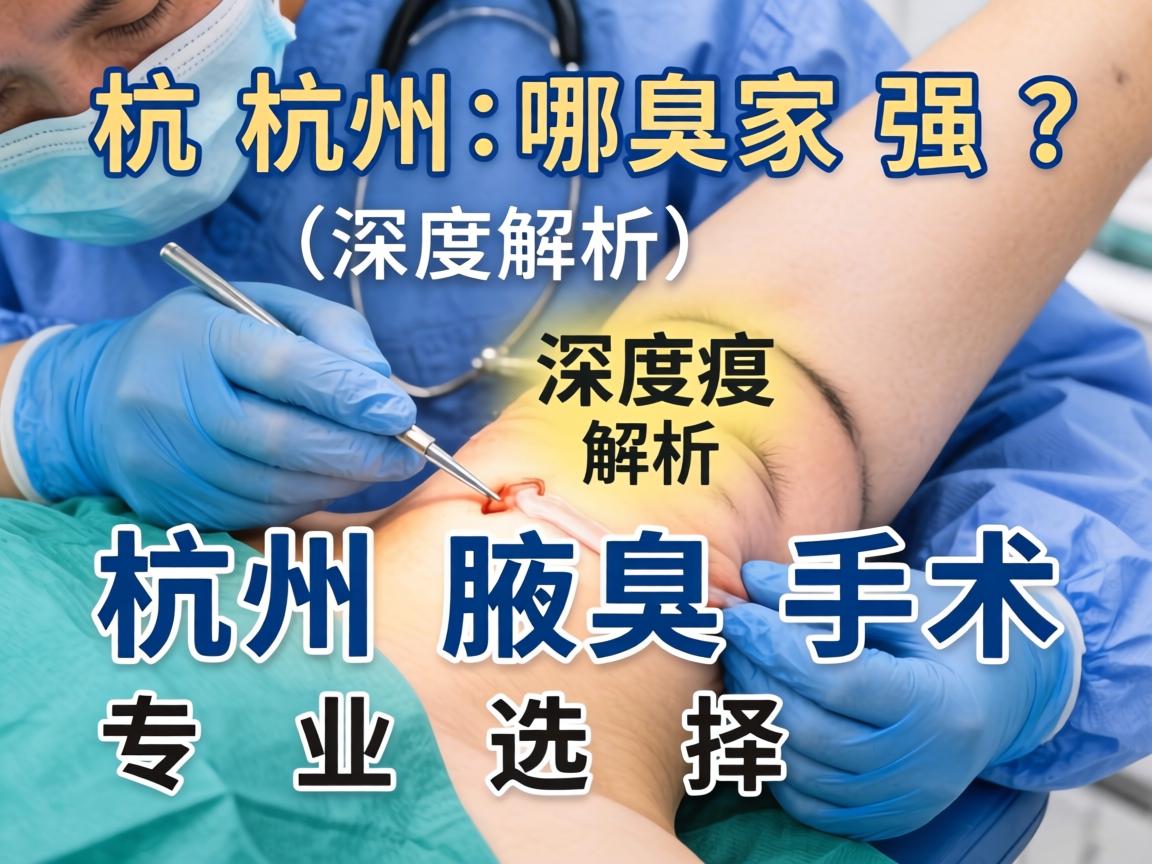 杭州腋臭手术哪家强？深度解析杭州腋臭手术专业选择