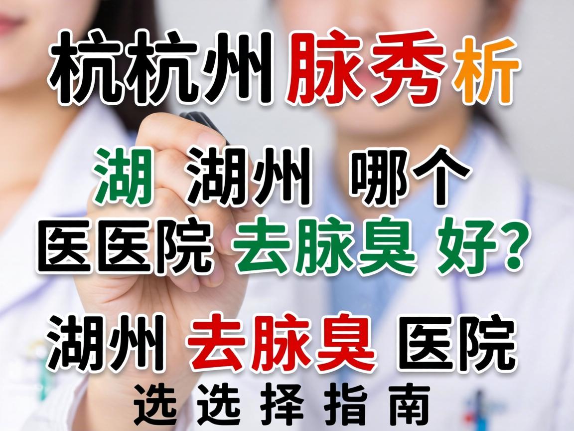 杭州腋秀解析，湖州哪个医院去腋臭好？湖州去腋臭医院选择指南