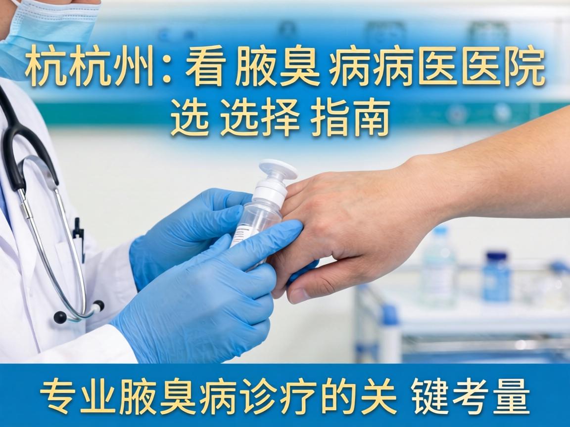 杭州看腋臭病医院选择指南，专业腋臭病诊疗的关键考量