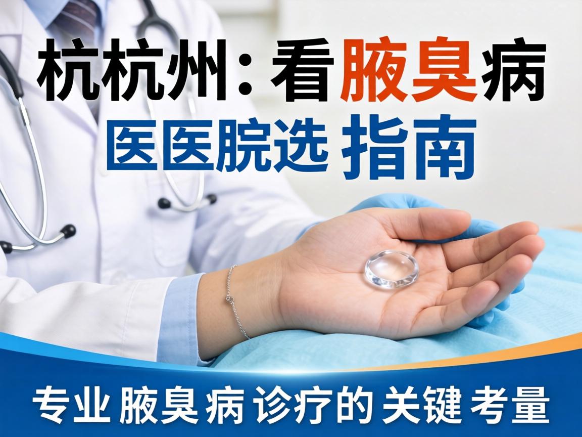 杭州看腋臭病医院选择指南，专业腋臭病诊疗的关键考量