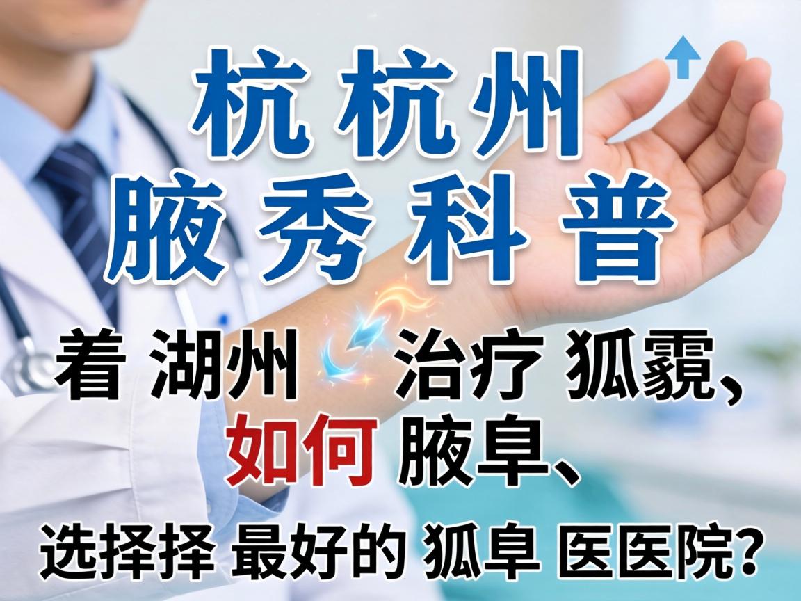 杭州腋秀科普，在湖州治疗狐臭，如何选择最好的狐臭医院？