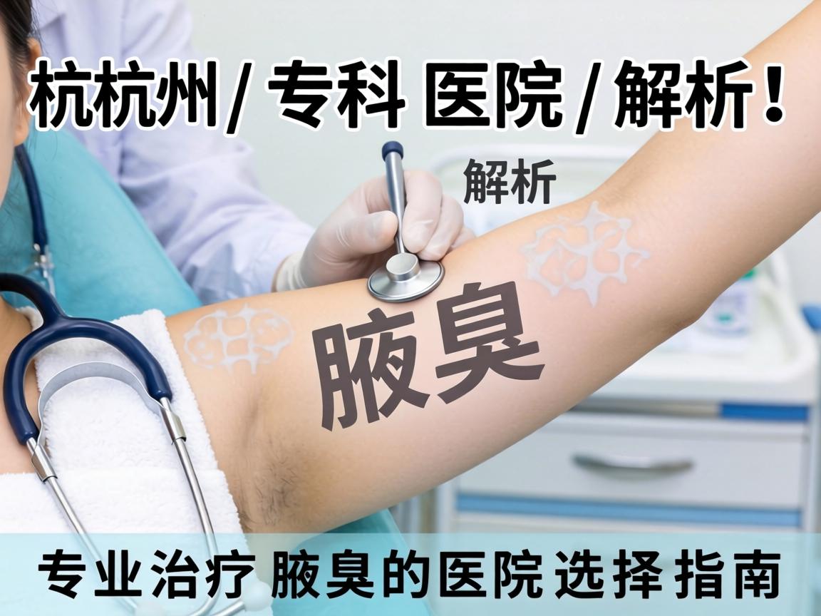 杭州腋臭专科医院解析，专业治疗腋臭的医院选择指南