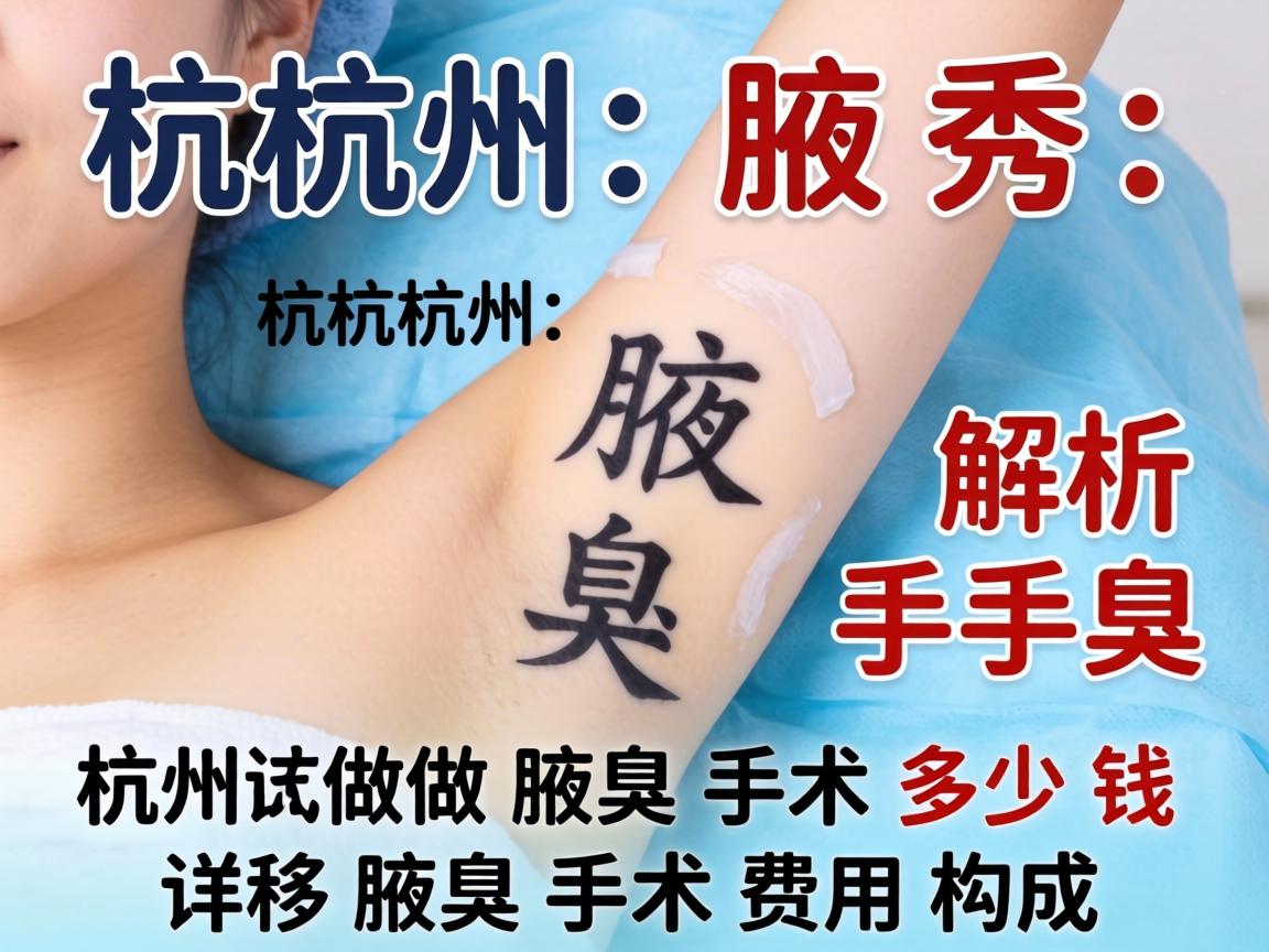 杭州腋秀解析，杭州做腋臭手术多少钱，详解腋臭手术费用构成