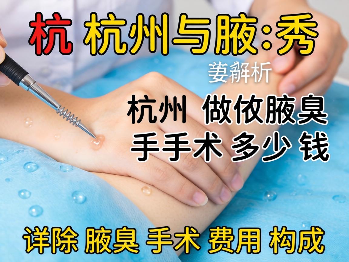 杭州腋秀解析，杭州做腋臭手术多少钱，详解腋臭手术费用构成