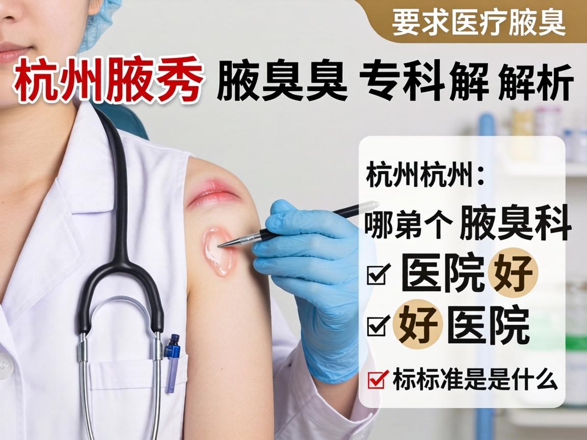 杭州腋秀腋臭专科解析，杭州哪个腋臭科医院好，好医院的标准是什么