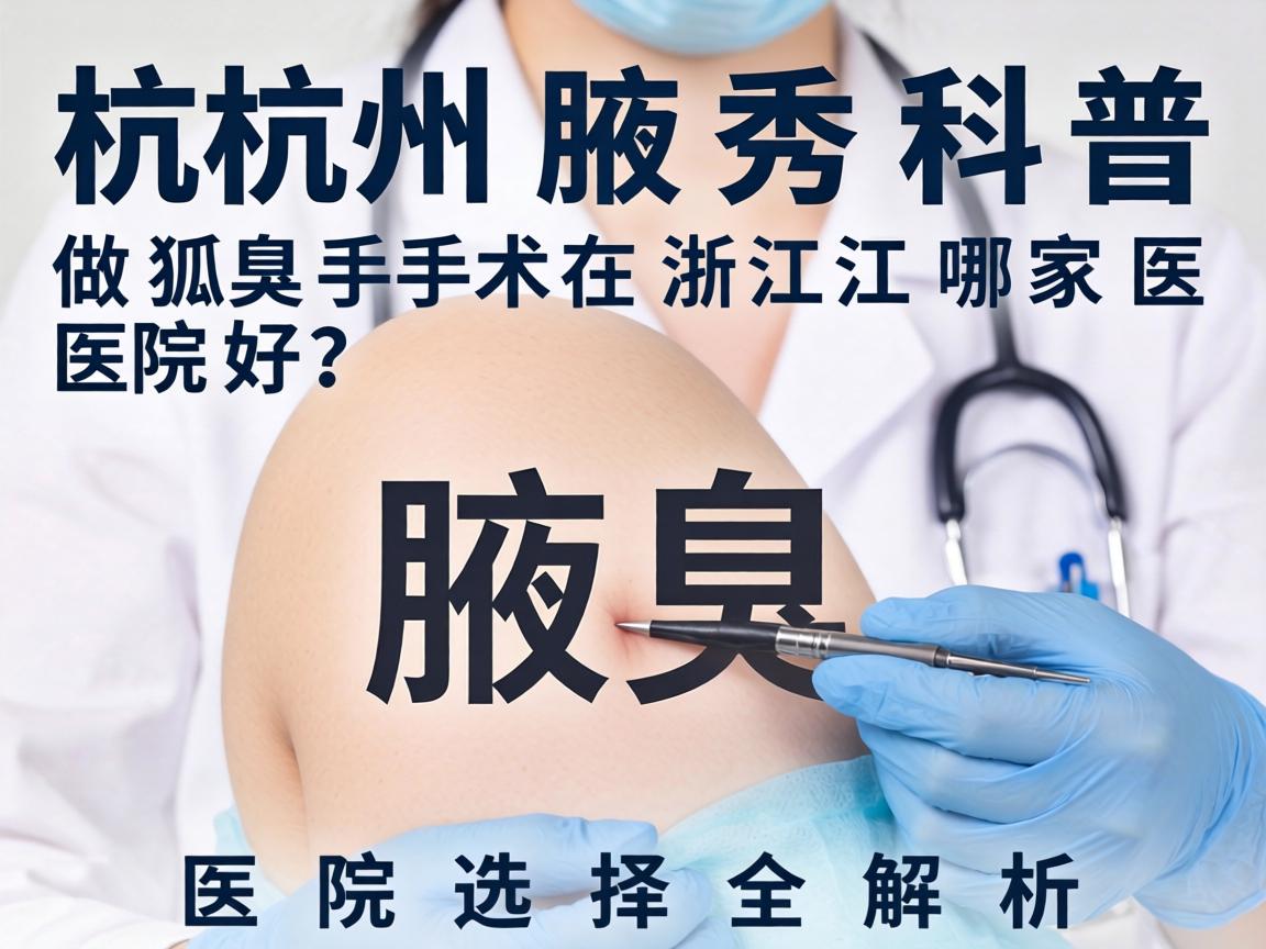 杭州腋秀科普，做狐臭手术在浙江哪家医院好？医院选择全解析