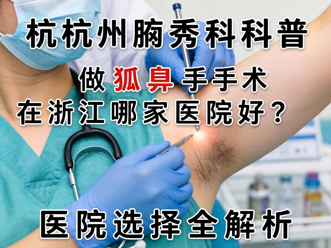 杭州腋秀科普，做狐臭手术在浙江哪家医院好？医院选择全解析