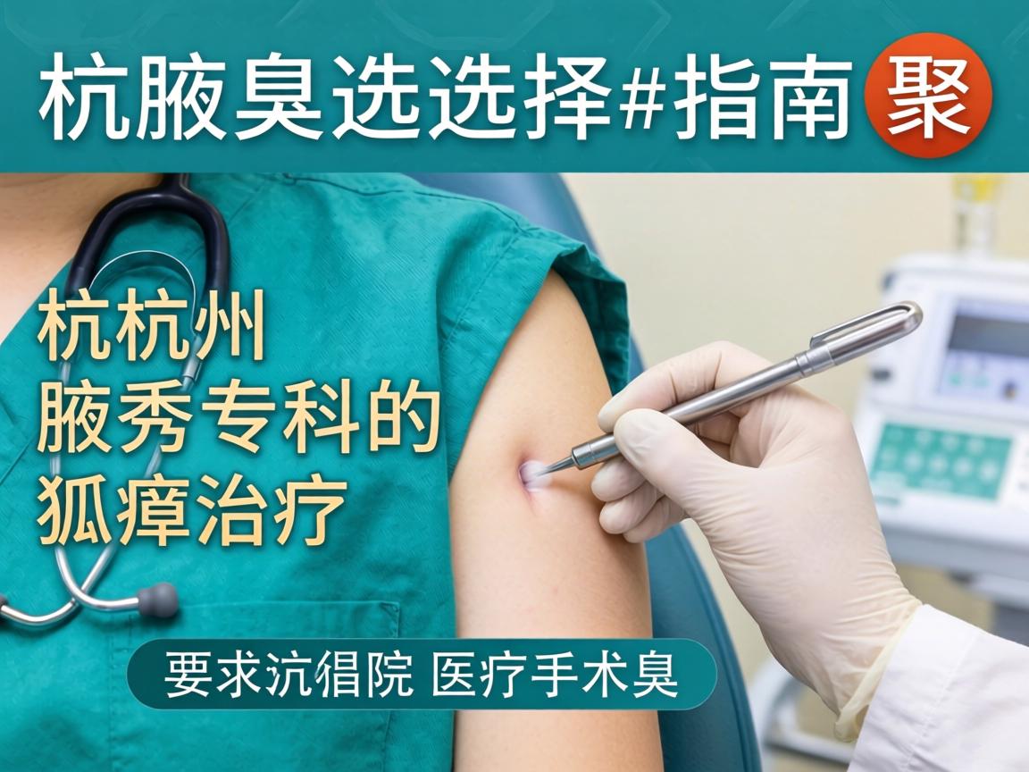 杭州腋臭手术医院选择指南，聚焦杭州腋秀专科的狐臭治疗