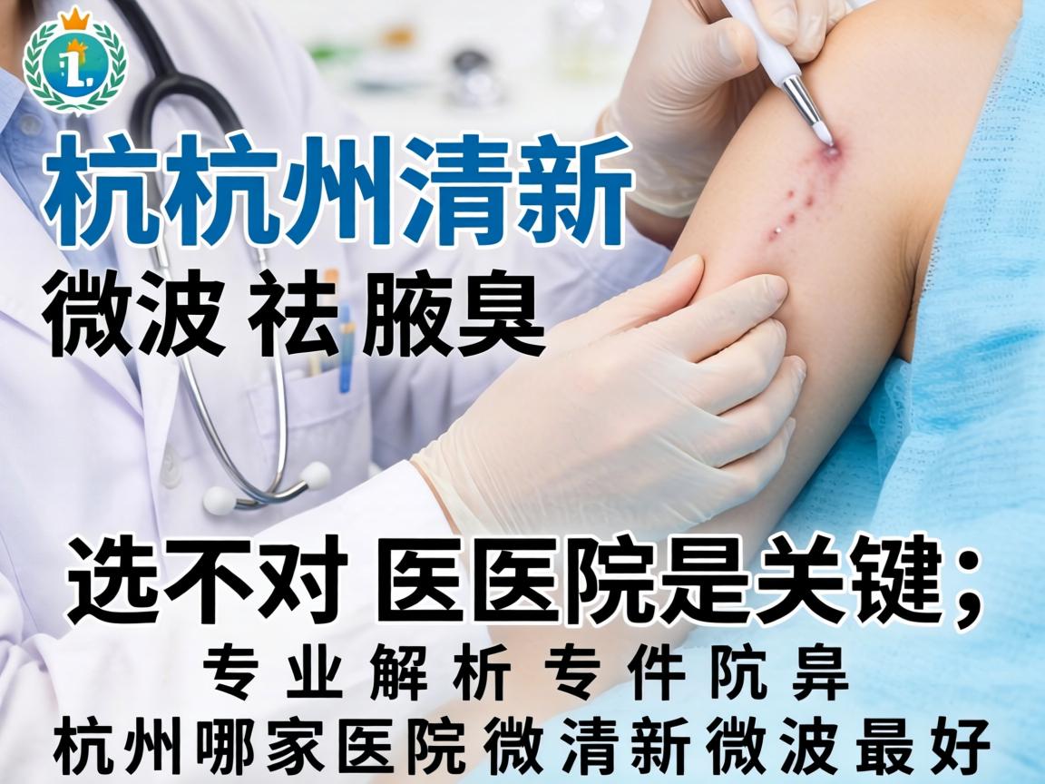 杭州清新微波祛腋臭，选对医院是关键，专业解析杭州哪家医院做清新微波最好