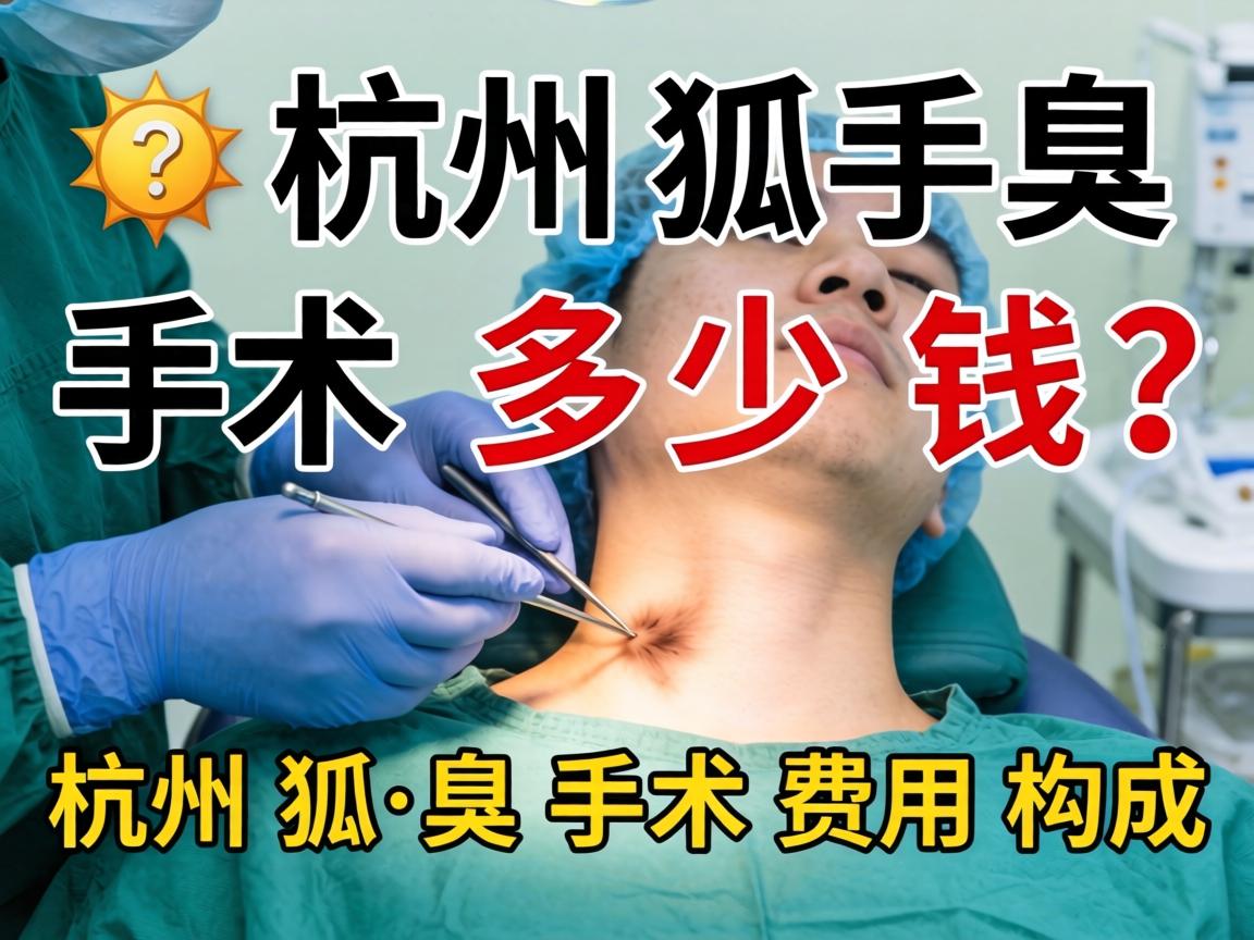 杭州狐臭手术多少钱？详解杭州狐臭手术费用构成
