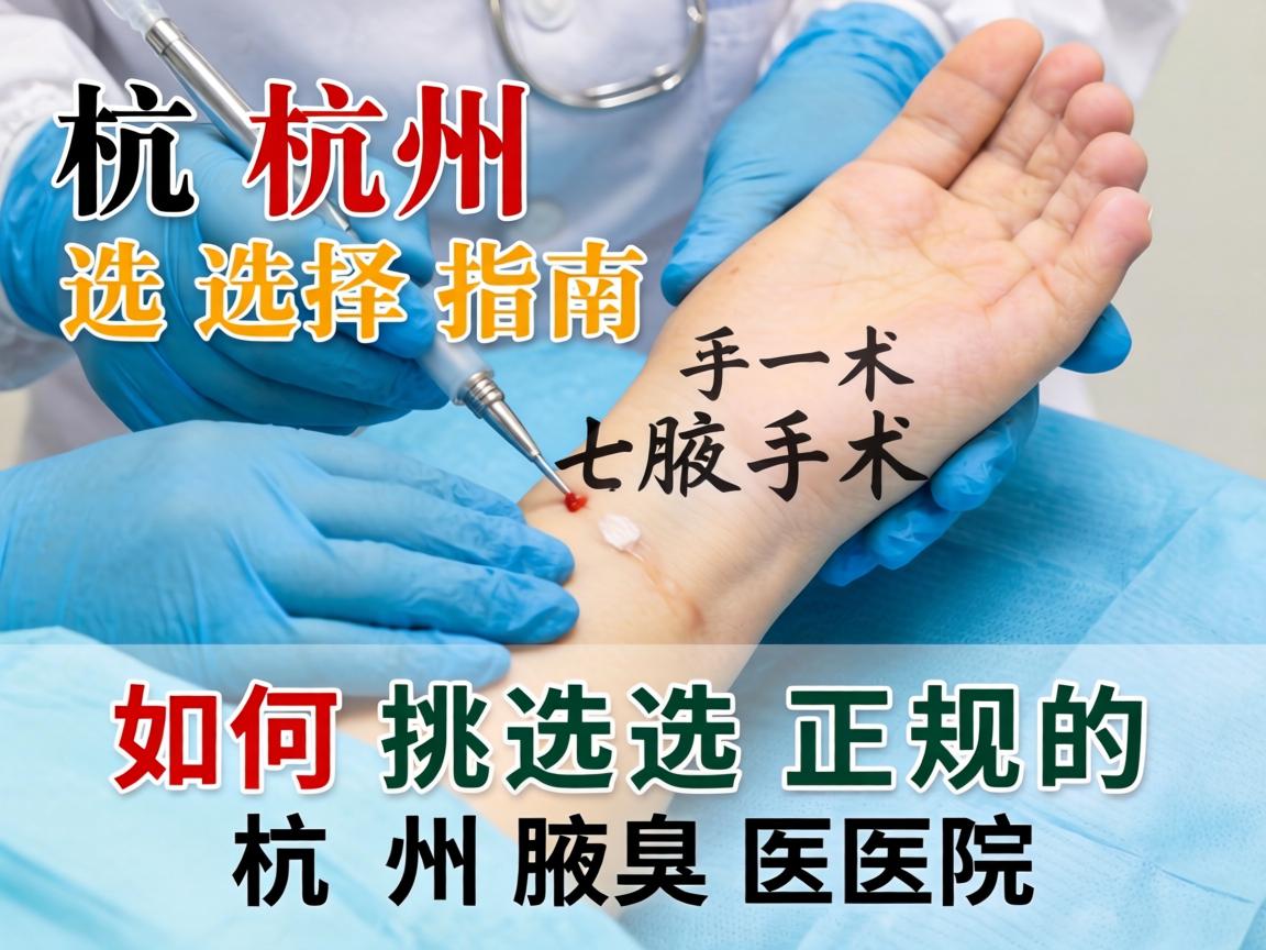 杭州腋臭手术选择指南，如何挑选正规的杭州腋臭医院