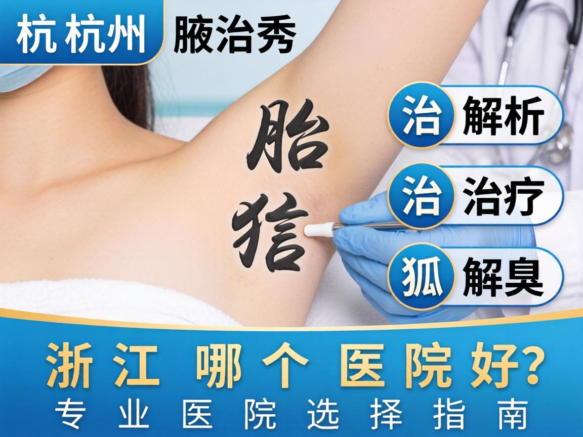 杭州腋秀解析，治疗狐臭浙江哪个医院好？专业医院选择指南