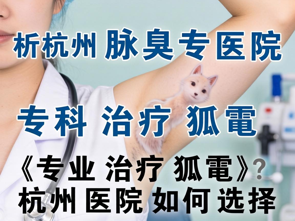 杭州腋臭专科医院解析，专业治疗狐臭，杭州医院如何选择？