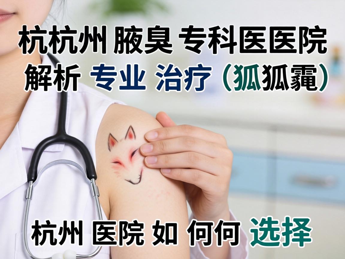 杭州腋臭专科医院解析，专业治疗狐臭，杭州医院如何选择？