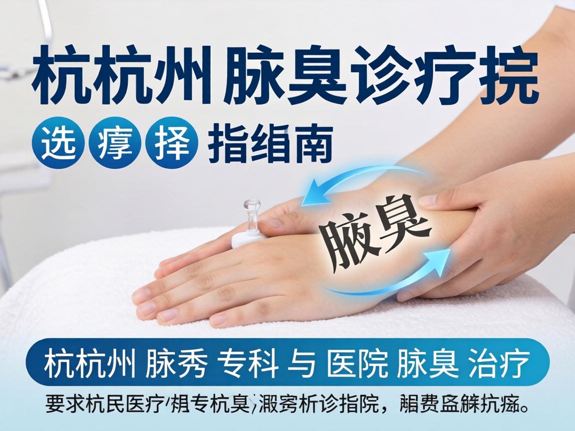 杭州腋臭诊疗选择指南，解析杭州腋秀专科与医院腋臭治疗