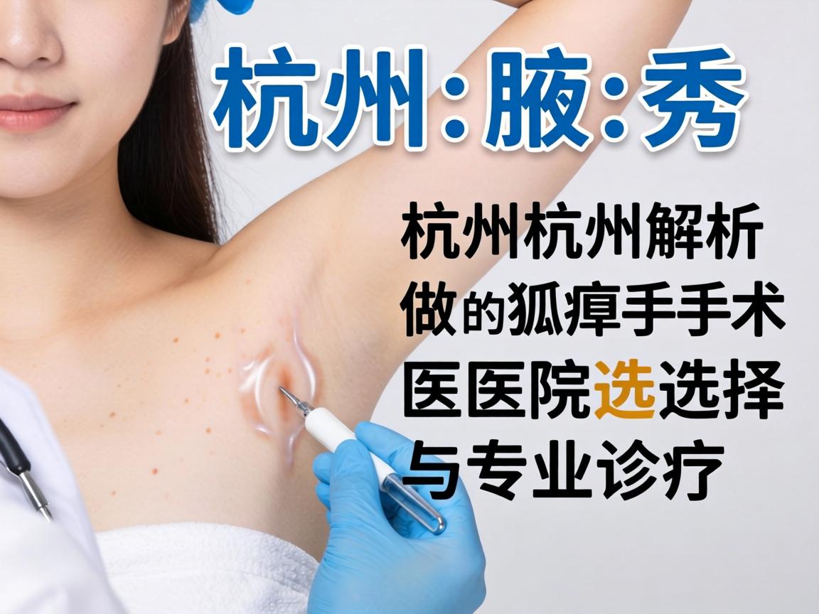 杭州腋秀解析，杭州做狐臭手术的医院选择与专业诊疗