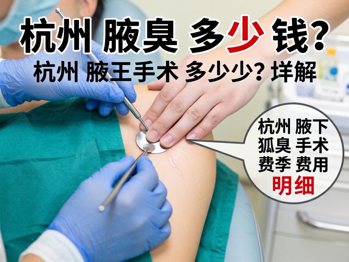 杭州腋臭手术多少钱？详解杭州腋下狐臭手术费用明细