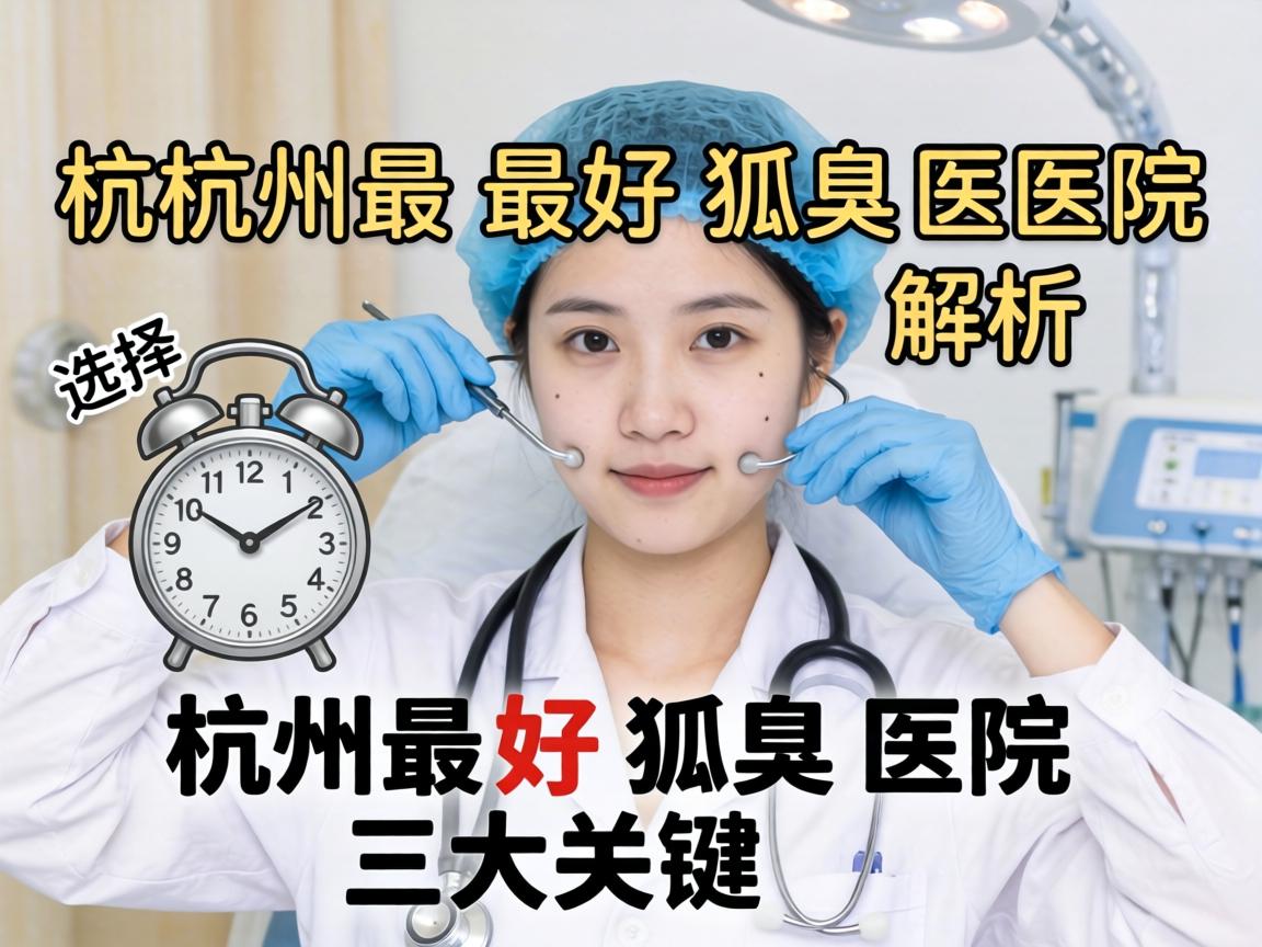 杭州最好狐臭医院解析，选择杭州最好狐臭医院的三大关键