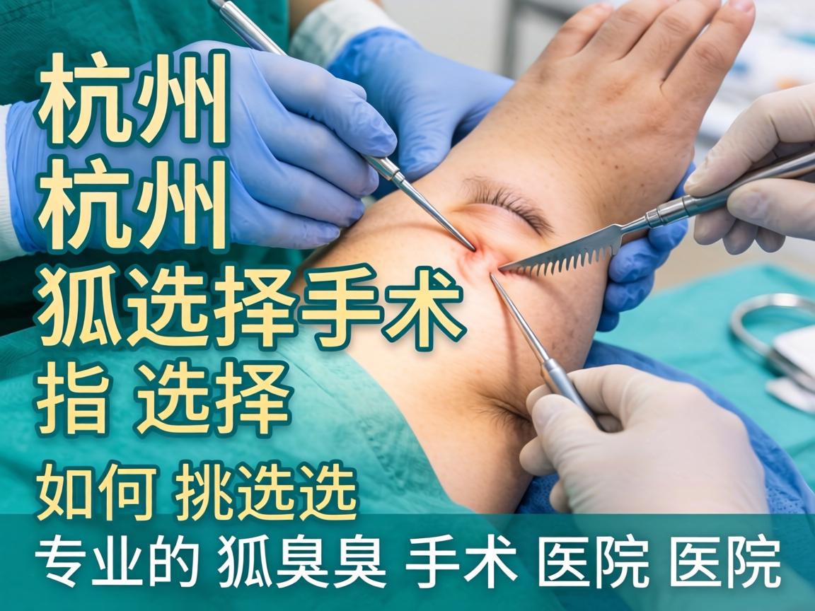 杭州狐臭手术选择指南，如何挑选专业的狐臭手术医院