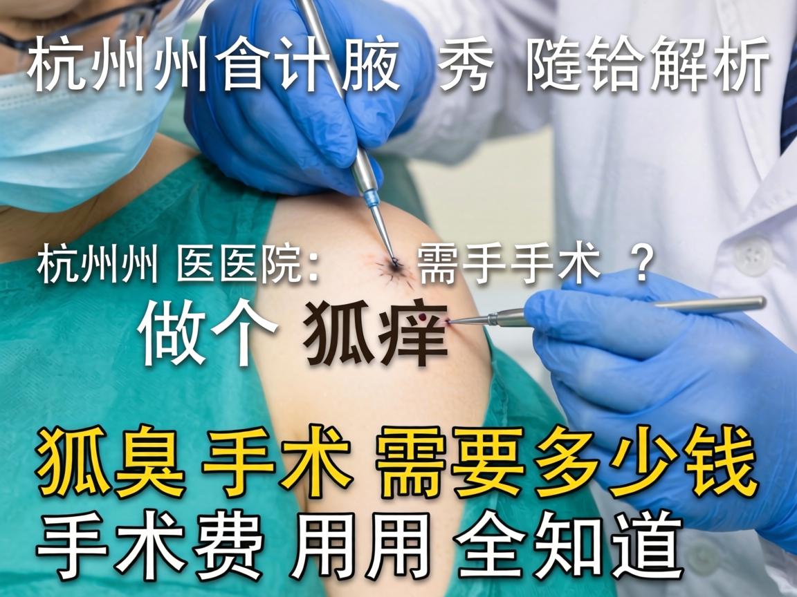 杭州腋秀解析，在杭州医院做个狐臭手术需要多少钱？狐臭手术费用全知道