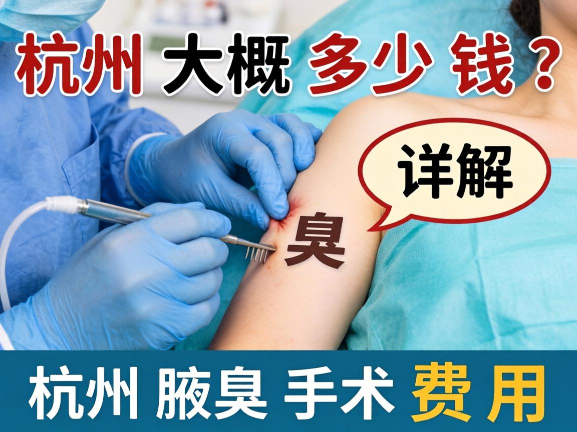 杭州腋臭手术大概多少钱？详解杭州腋臭手术费用