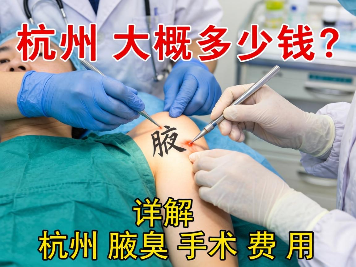 杭州腋臭手术大概多少钱？详解杭州腋臭手术费用